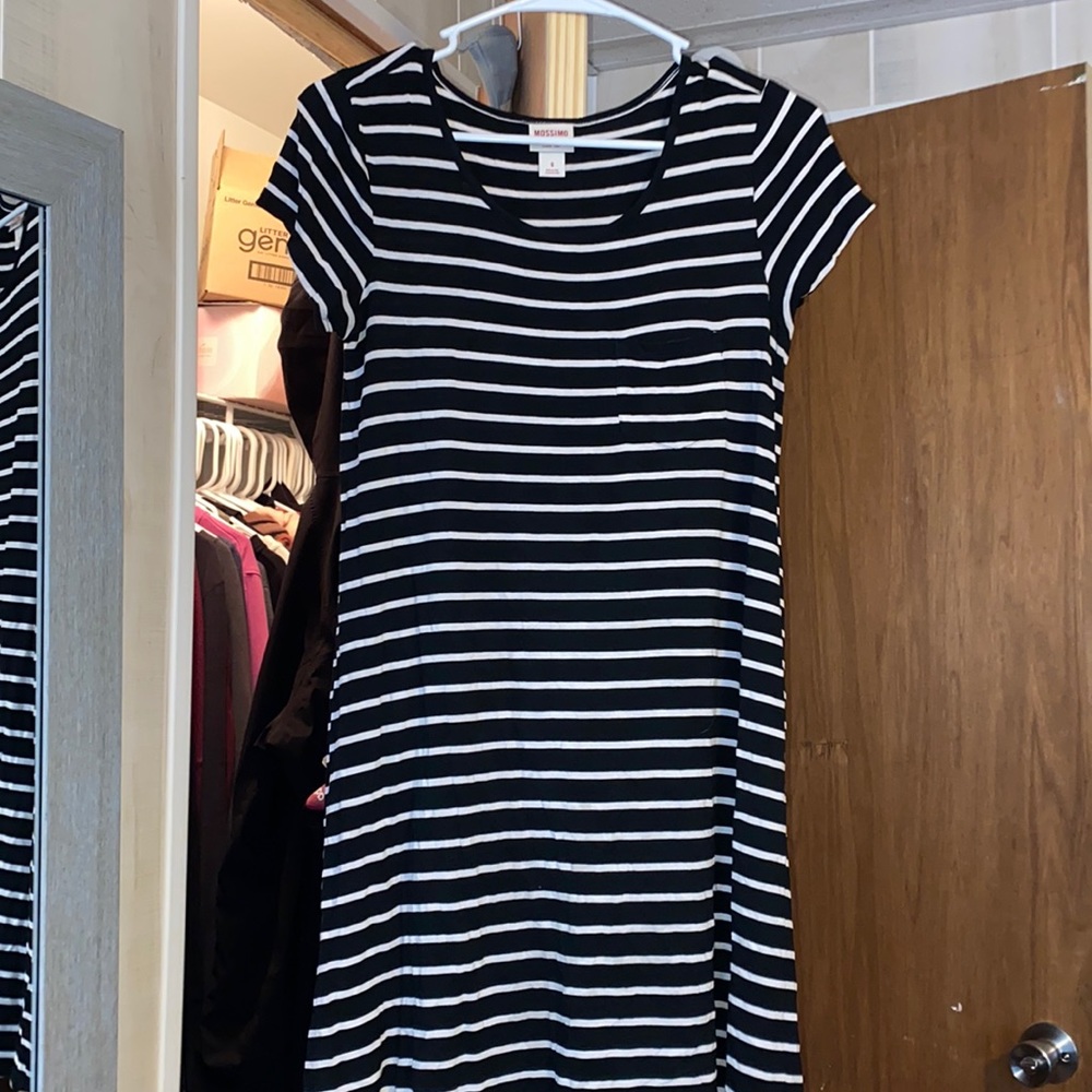 Black and White Striped Sundress